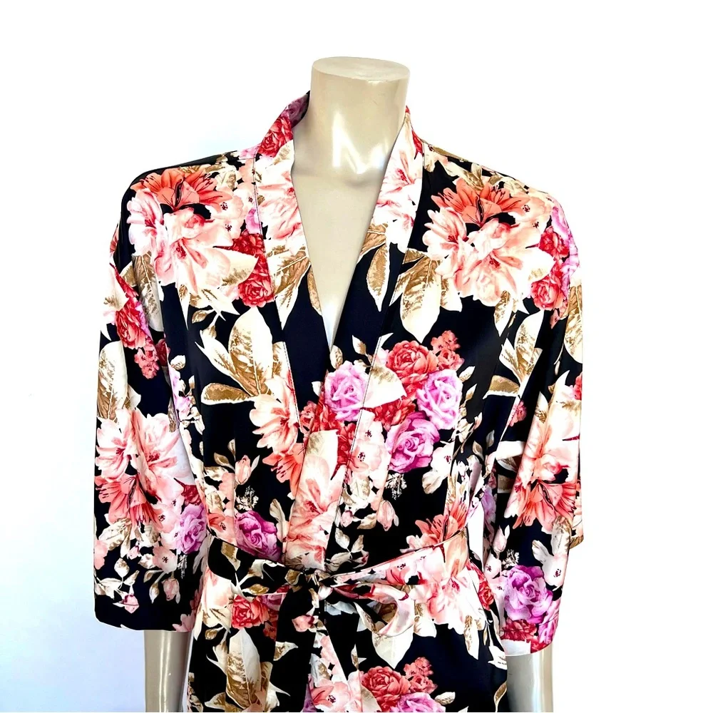 Floral Kimono Robe - Picture 2 of 9